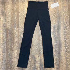 NWD Athleta Studio Rib Skinny Leg Pant Solid Black